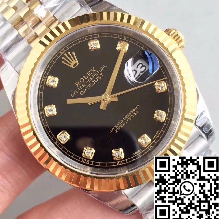 Datejust Factory EW Diamond-encrusted Black M126333-0013 II Dial Rolex 0719